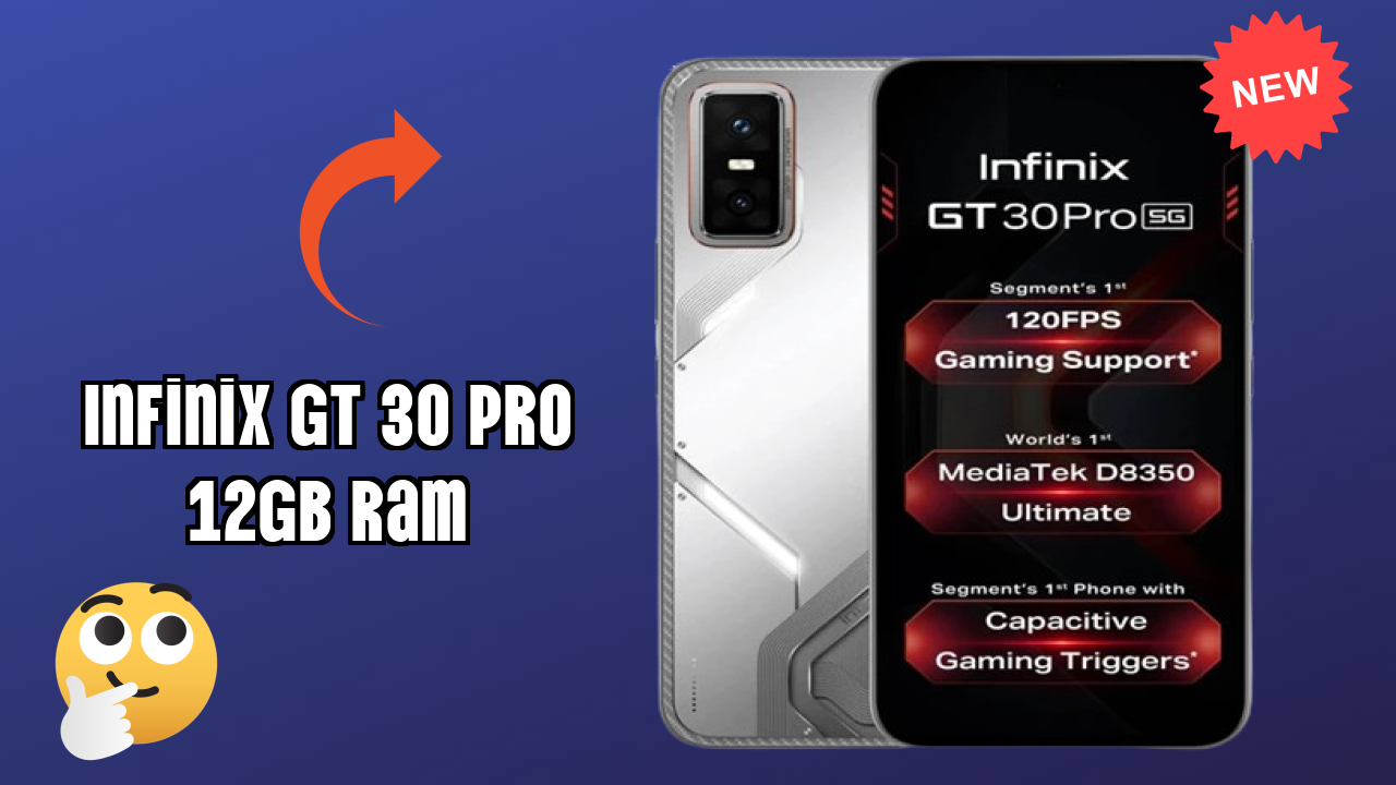 Infinix GT 30 Pro 12GB RAM Display Technology: 6.78 Inches (17.22 Cm) Screen